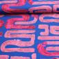 Preview: Viskose Ethno Motiv - blau pink